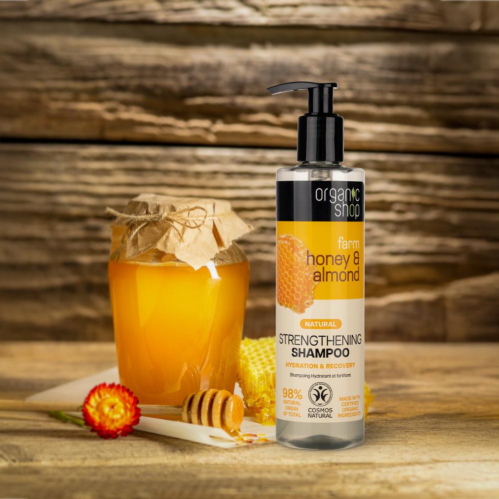ORGANIC SHOP HONEY & ALMOND SHAMPOO 280ML COSMOS NATURAL (IONC)