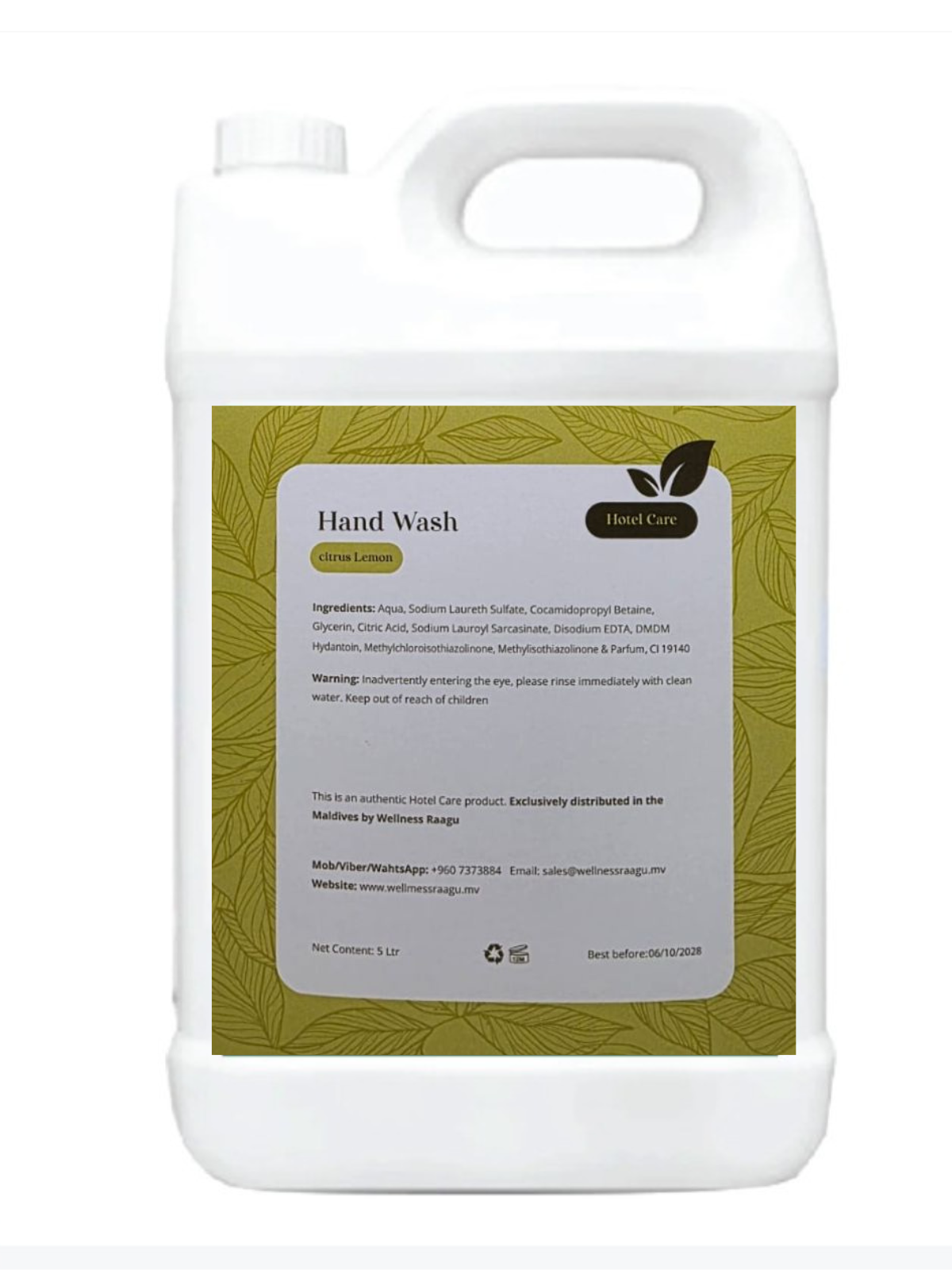 HOTEL CARE HAND WASH CITRUS LEMON 5L