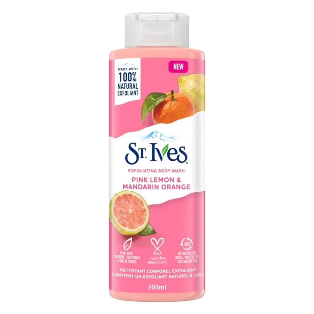 ST. IVES BODY WASH, PINK LEMON & MANDARIN ORANGE 700ML