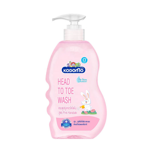 KODOMO HEAD TO TOE WASH PINK HANABI 400ML