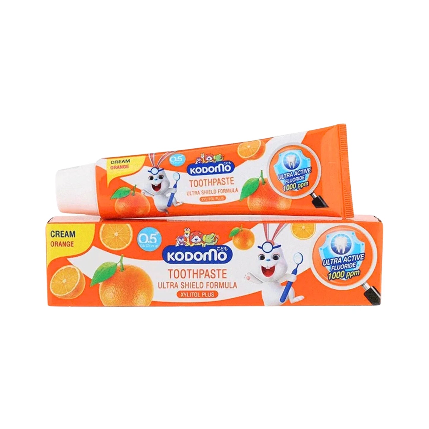 KODOMO KIDS TOOTHPASTE ULTRA SHIELD FORMULA CREAM ORANGE 65G