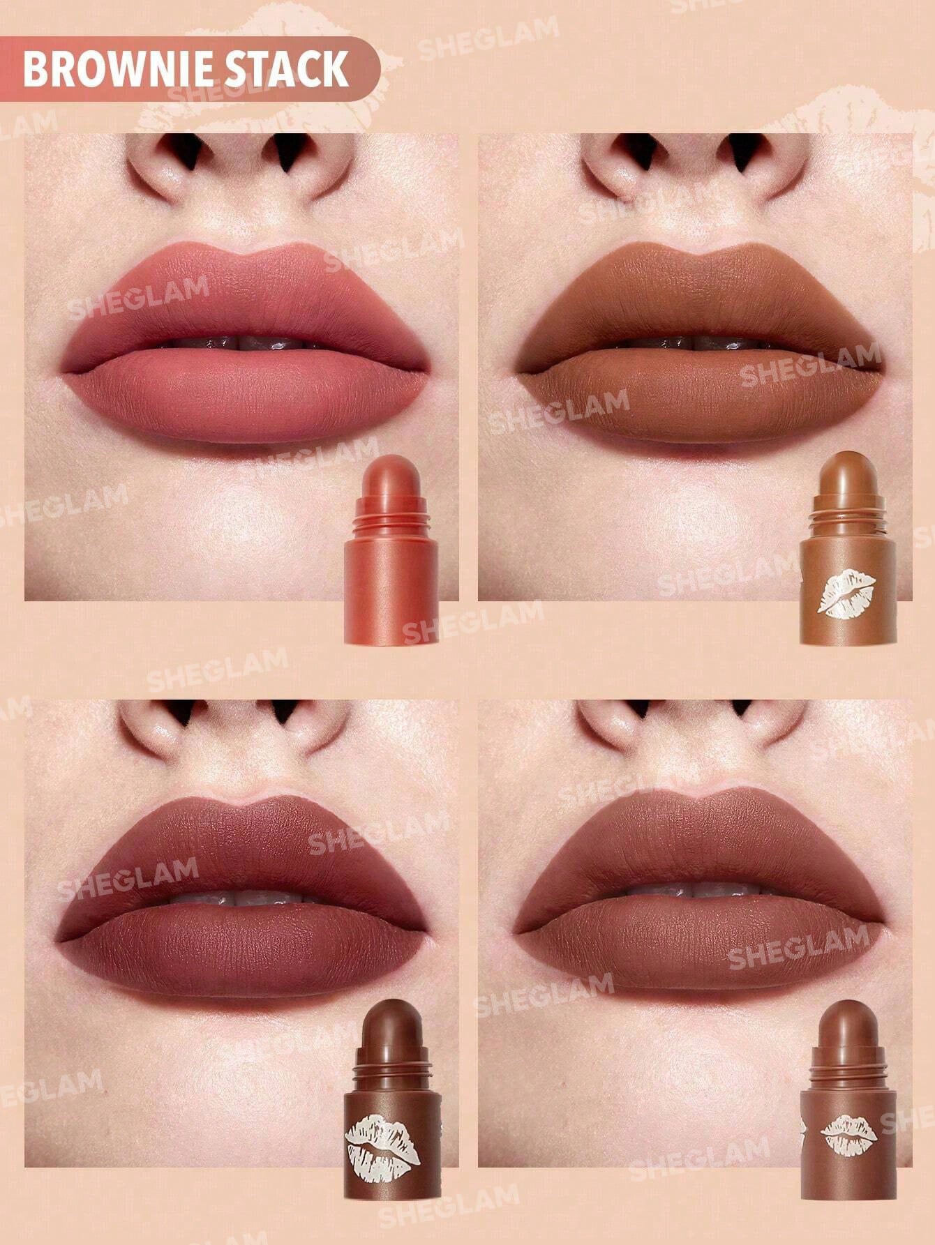 SHEGLAM MEGA LIP STACKS BROWN BROWNIE