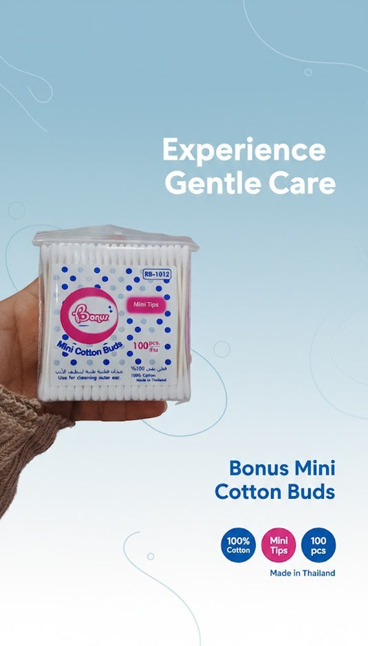 BONUS MINI COTTON BUDS 100 PCS