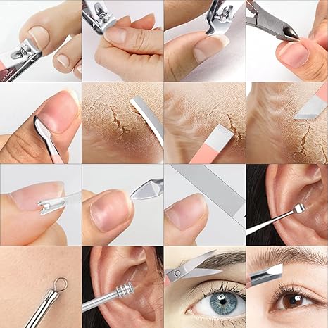 MANICURE & GROOMING PROFESSIONAL 16PCS SET PINK