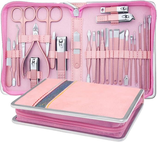 MANICURE & GROOMING PREMIUM 26PCS SET PINK