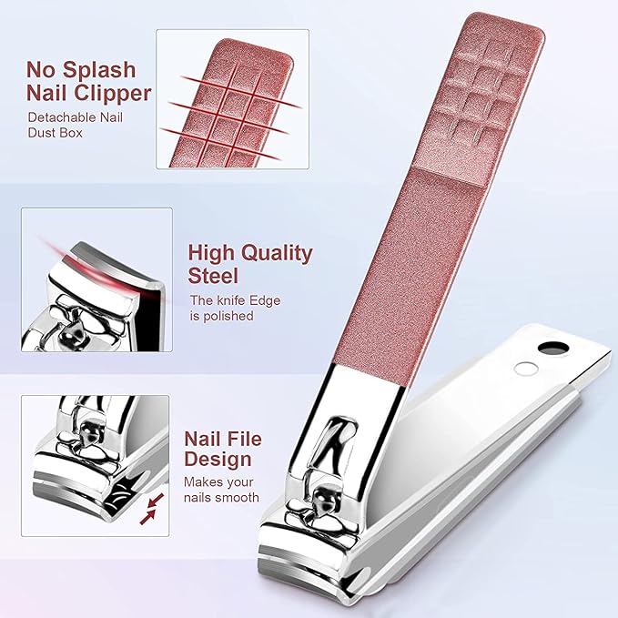 MANICURE & GROOMING PREMIUM 26PCS SET PINK