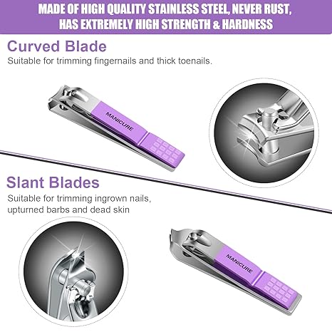 MANICURE & GROOMING PROFESSIONAL 16PCS SET PURPLE