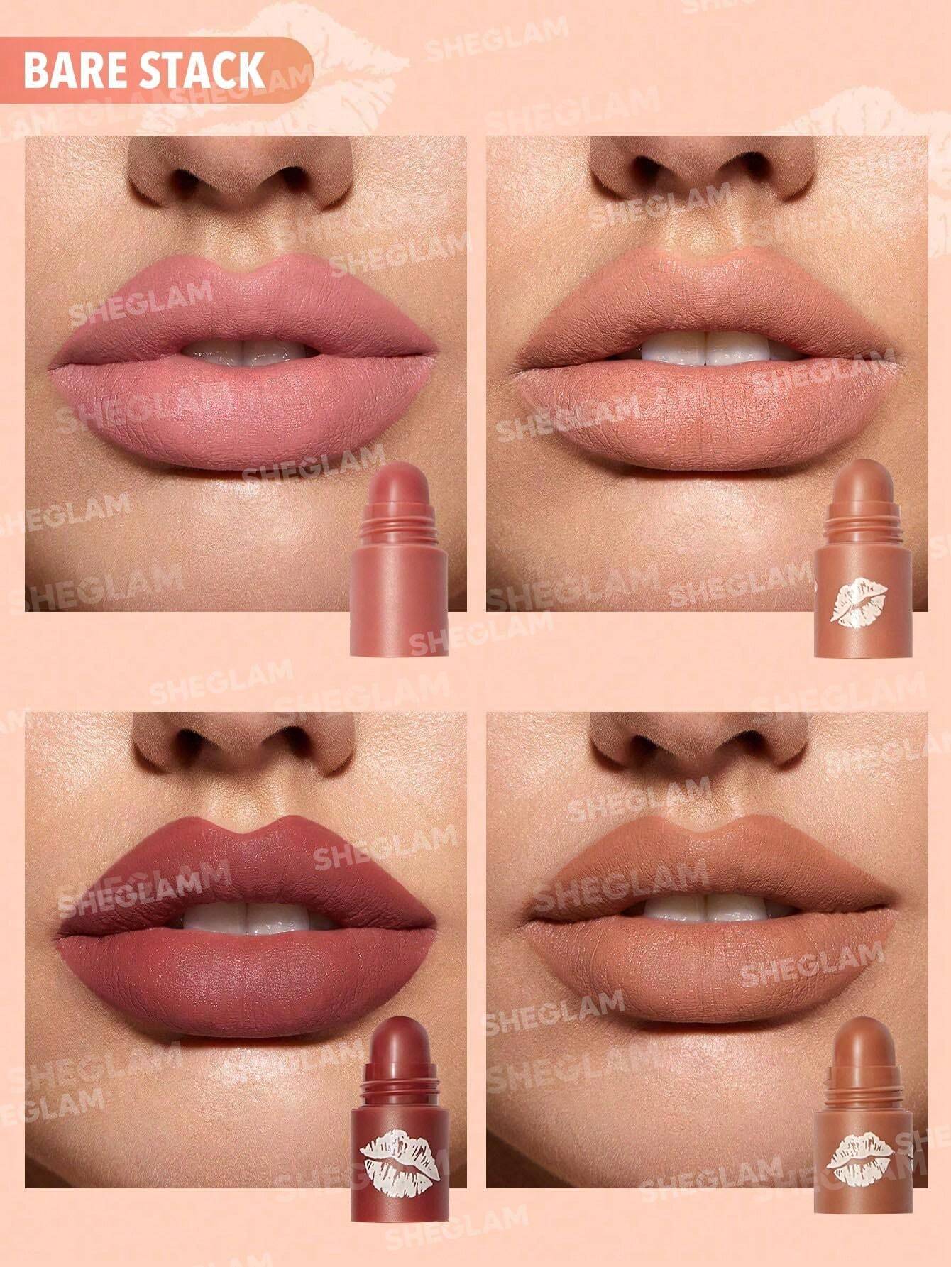 SHEGLAM MEGA LIP STACKS NUDE BARE