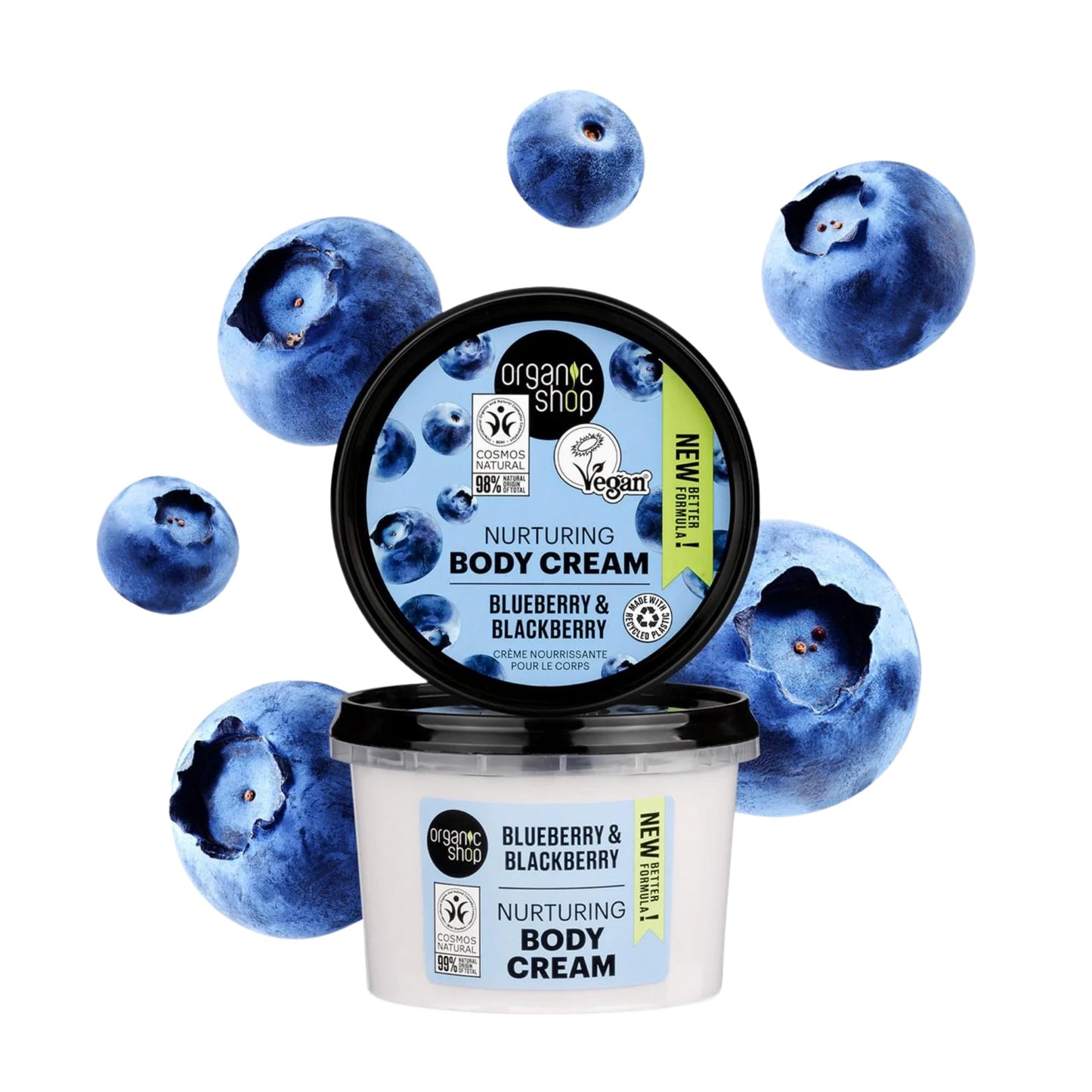 ORGANIC SHOP NURTURING BODY CREAM BLUEBERRY AND BLACKBERRY 250ML COSMOS NATURAL (IONC)