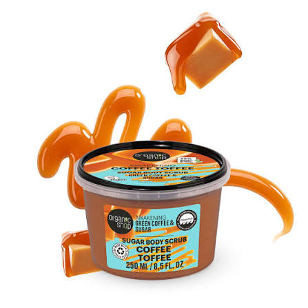 ORGANIC SHOP COFFEE TOFFEE BODY SCRUB AWAKENING COFFEE & SUGAR 250ML