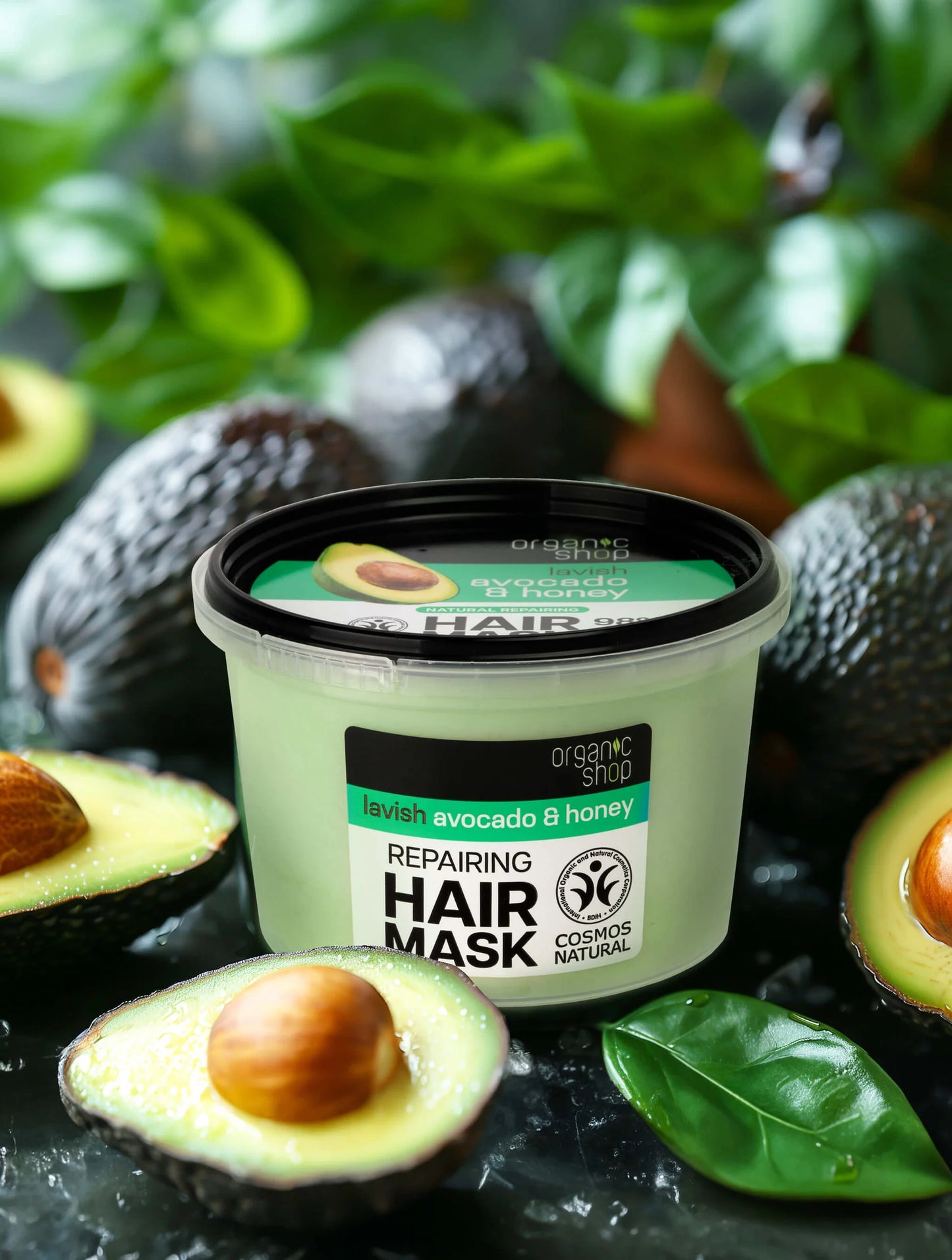 ORGANIC SHOP AVOCADO & HONEY HAIR MASK 250ML COSMOS NATURAL (IONC)