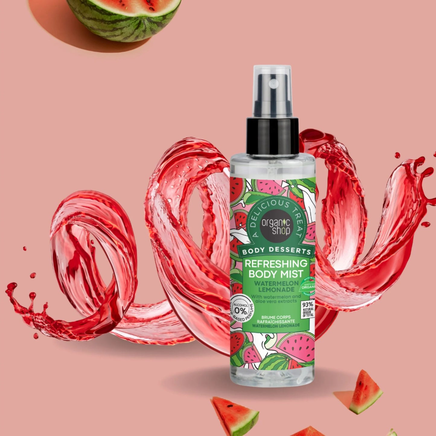 ORGANIC SHOP BODY DESSERTS REFRESHING BODY MIST WATERMELON LEMONADE 200M