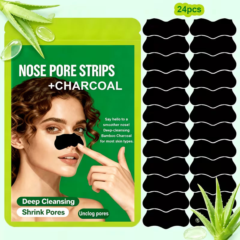 NOSE PORE STRIPS + CHARCOAL DEEP CLEANSING