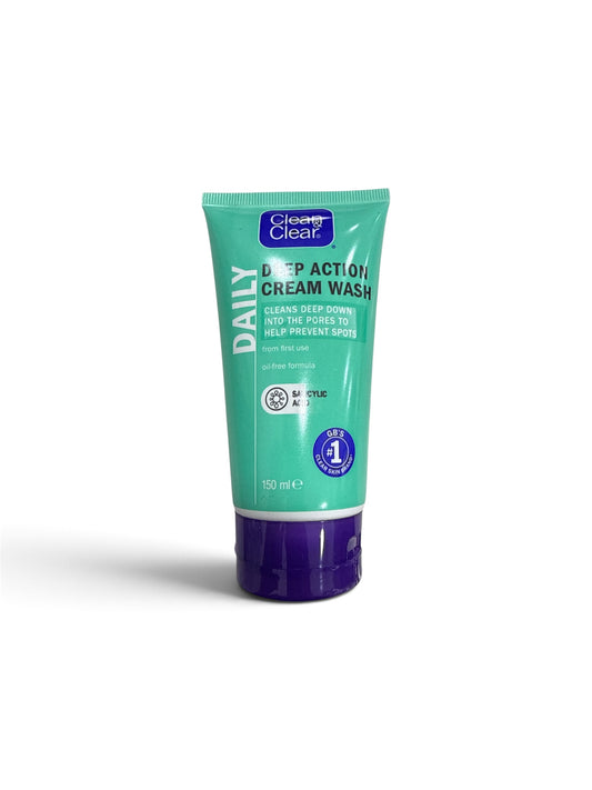 CLEAN & CLEAR DEEP ACTION CREAM WASH DAILY 150ML