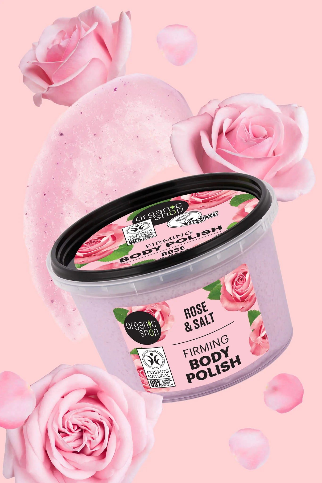 ORGANIC SHOP FIRMING BODY POLISH ROSE 250ML COSMOS NATURAL (IONC) 2
