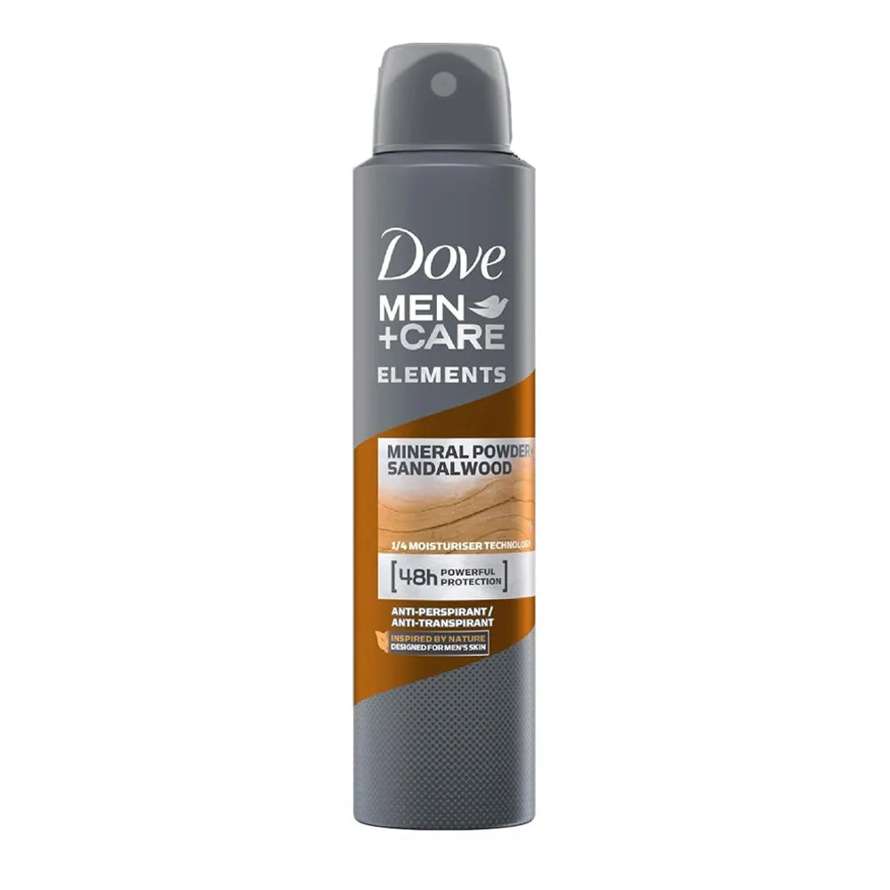 DOVE DEODORANT MEN MINERAL POWDER SANDAL WOOD 250ML