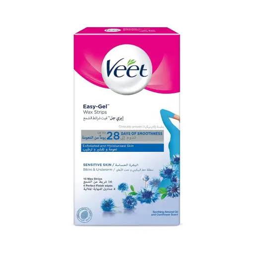 VEET WAX STRIP BIKINI & UNDERARM SENSITIVE SKIN 20'S