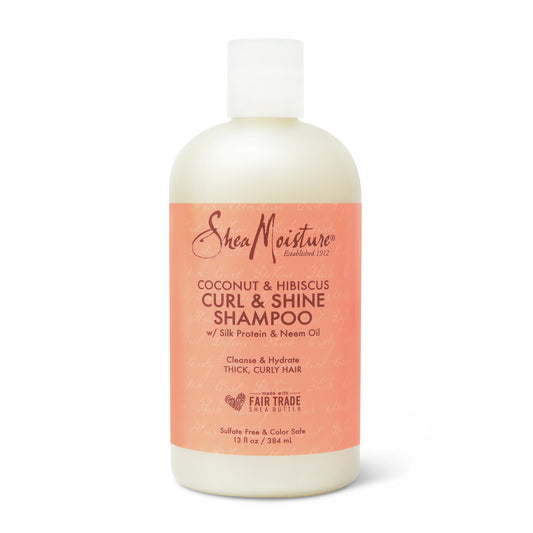 SHEA MOISTURE COCUNUT & HIBISCUS CURL & SHINE SHAMPOO 384ML