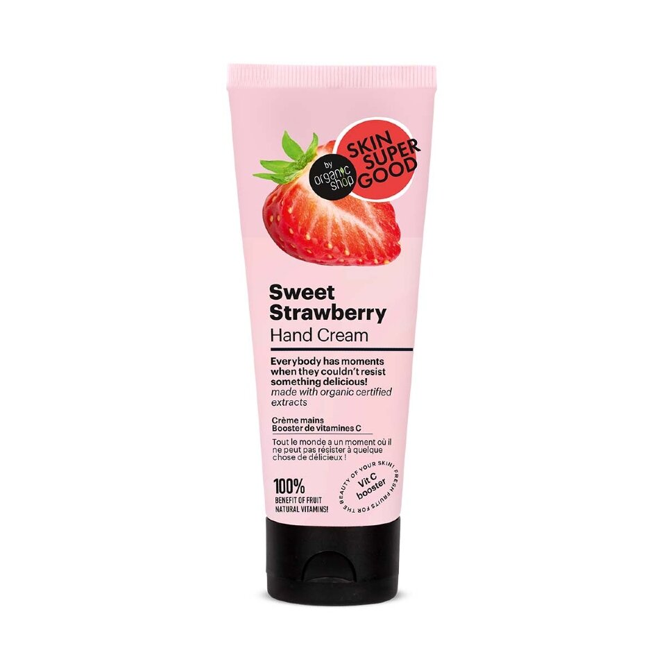 ORGANIC SHOP SKIN SUPER GOOD SWEET STRAWBERRY HAND CREAM VIT C BOOSTER 75ML