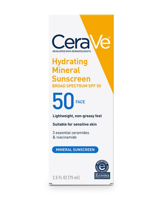Cerave Hydrating Mineral Sunscreen SPF50 Face 75ML