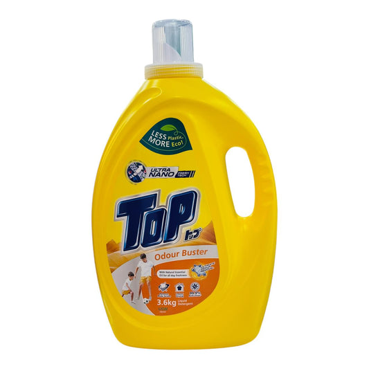 TOP LIQUID DETERGENT ANTI BACTERIAL ODOUR BUSTER YELLOW 3.6KG