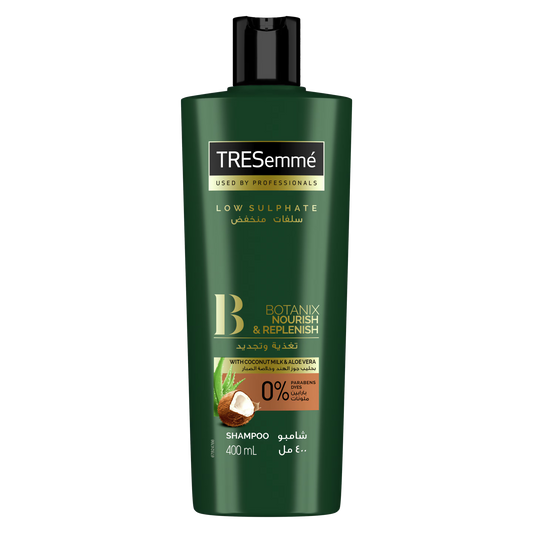 TRESEMME BOTANIQUE NOURISH & REPLENISH WITH COCONUT OIL & ALOE VERA SHAMPOO 400ML