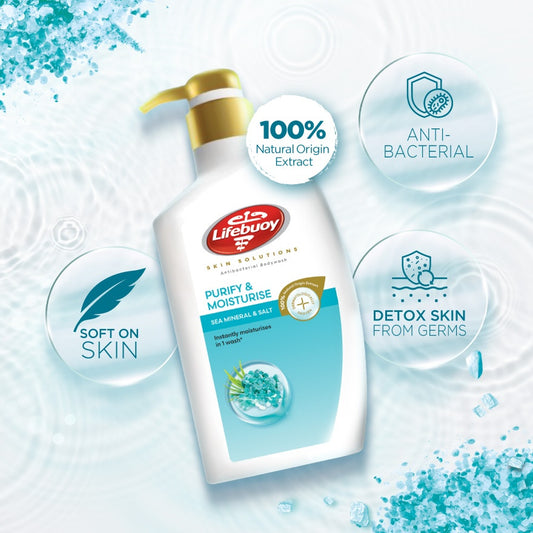 LIFEBOUY BODY WAS SEA MINERAL & SALT 900ML