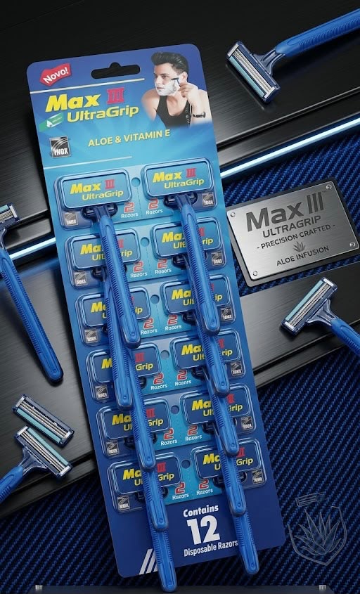 MAX III ULTRAGRIP RAZOR ALOE & VITAMIN E