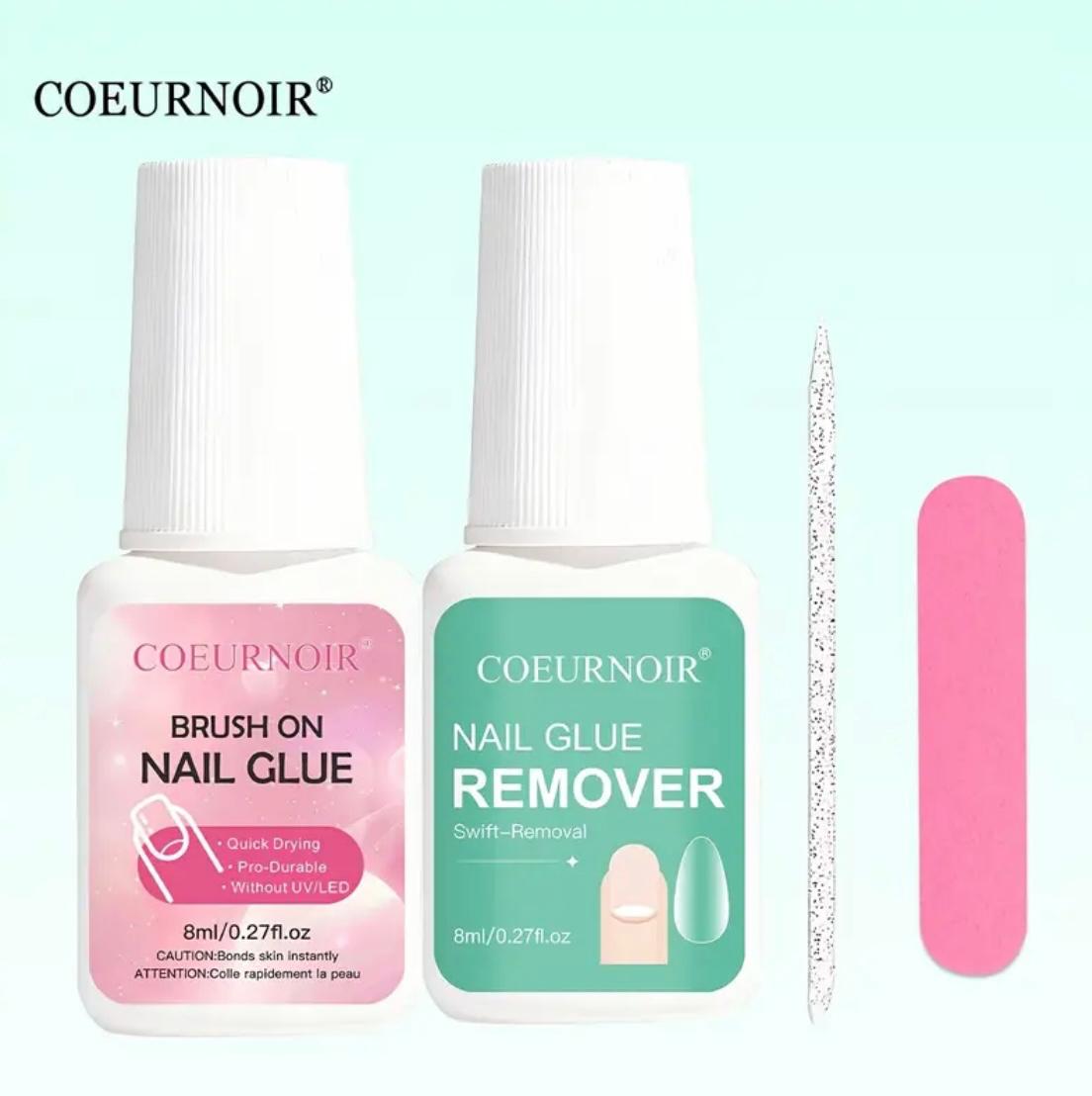 COEURNOIR NAIL GLUE AND GLUE REMOVER KIT
