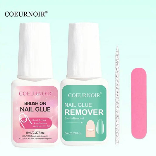 COEURNOIR NAIL GLUE AND GLUE REMOVER KIT