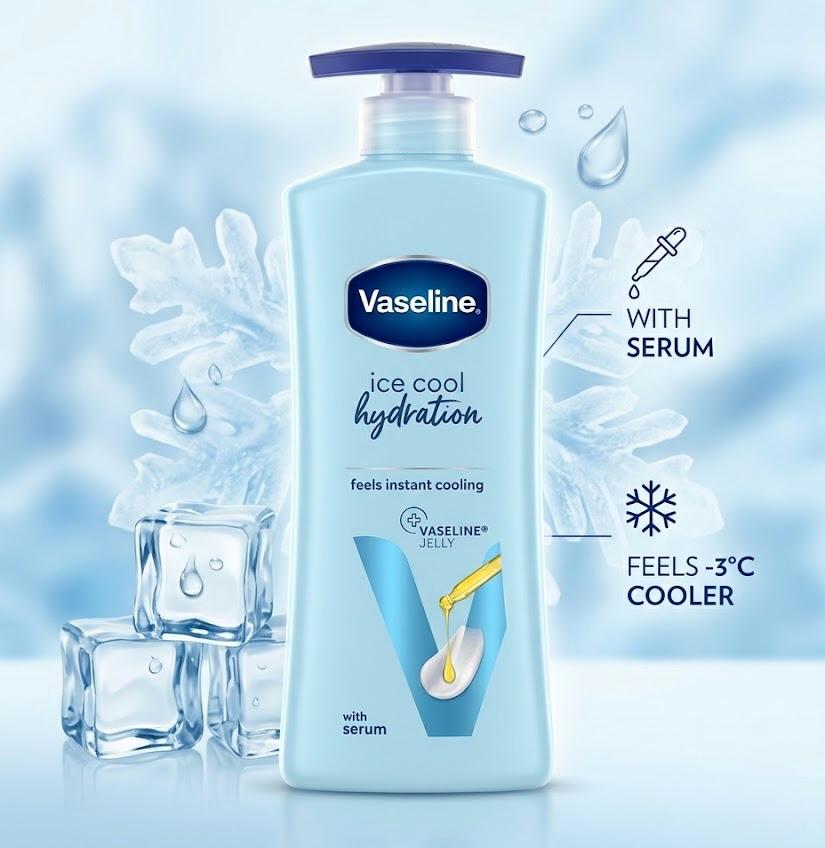 VASELINE ICE COOL HYDRATION BODY GEL CREAM 400ML