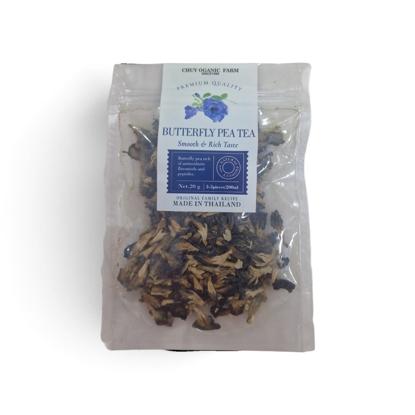 HERBCARE BUTTERFLY PEA TEA SMOOTH AND RICH TASTE 20G
