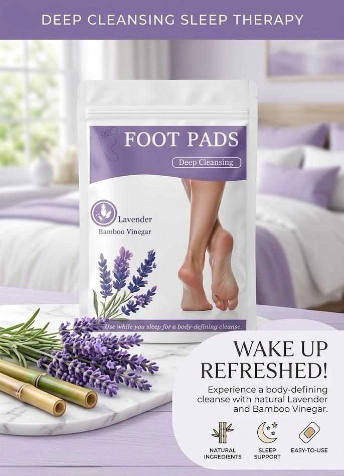 FOOT PADS DEEP CLEANSING LAVENDER BAMBOO VINEGAR