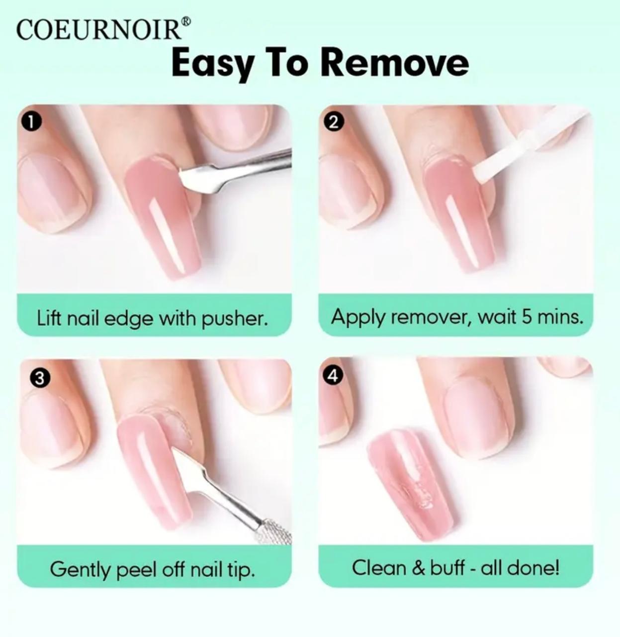 COEURNOIR NAIL GLUE AND GLUE REMOVER KIT