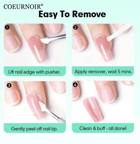 COEURNOIR NAIL GLUE AND GLUE REMOVER KIT
