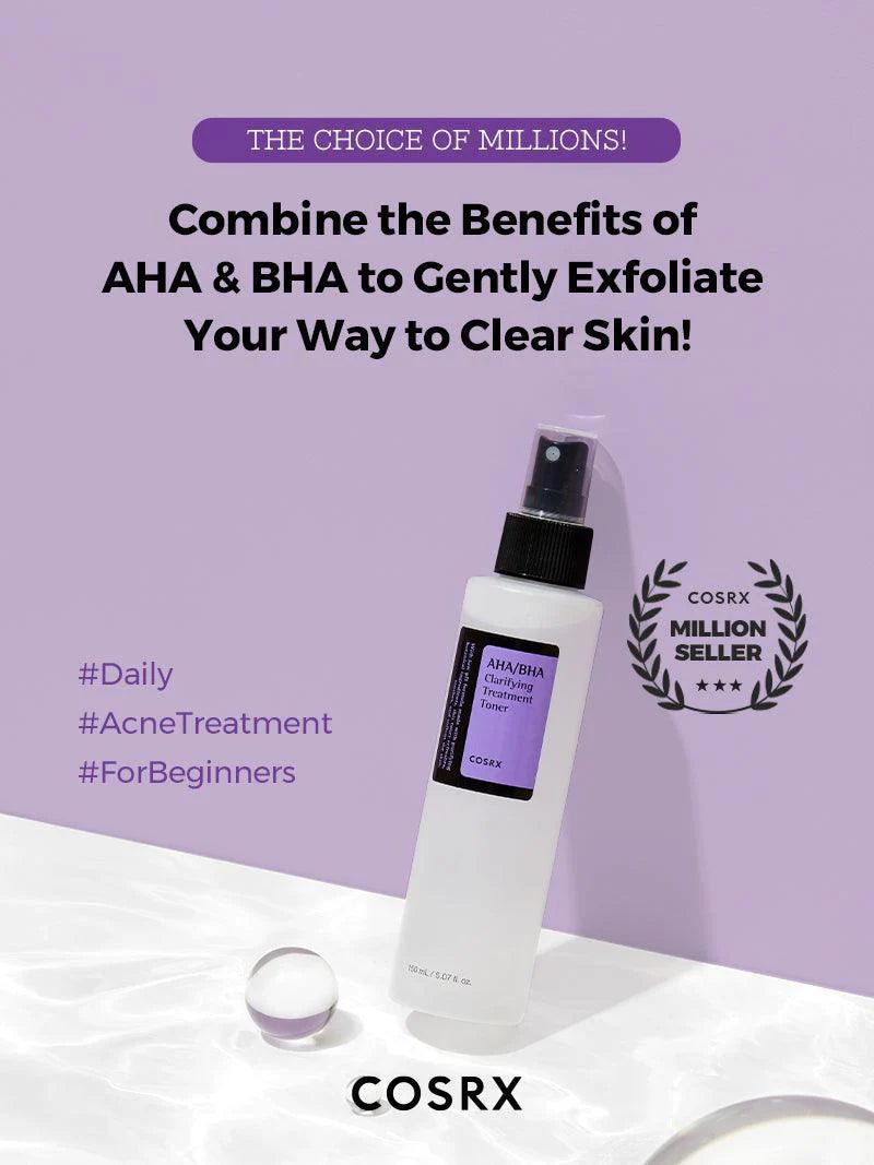 COSRX AHA/BHA CLARIFYING TREATMENT TONER 150ML