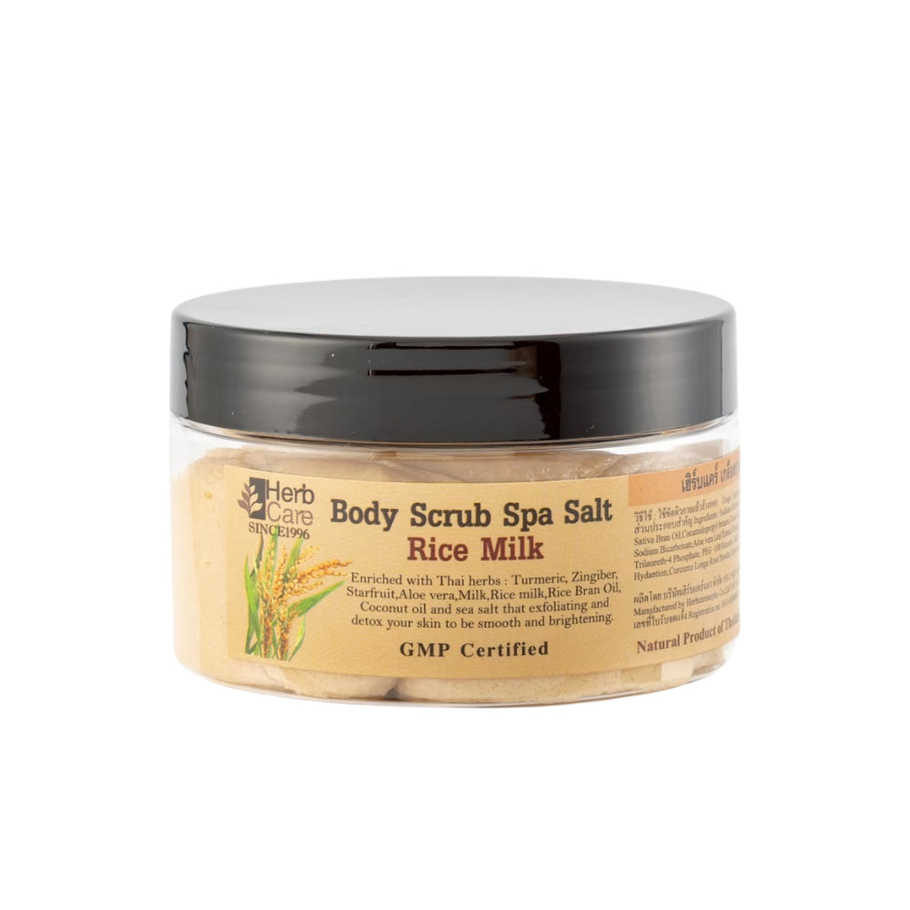 HERBCARE BODY SCRUB SPA SALT RICE MILK 250G