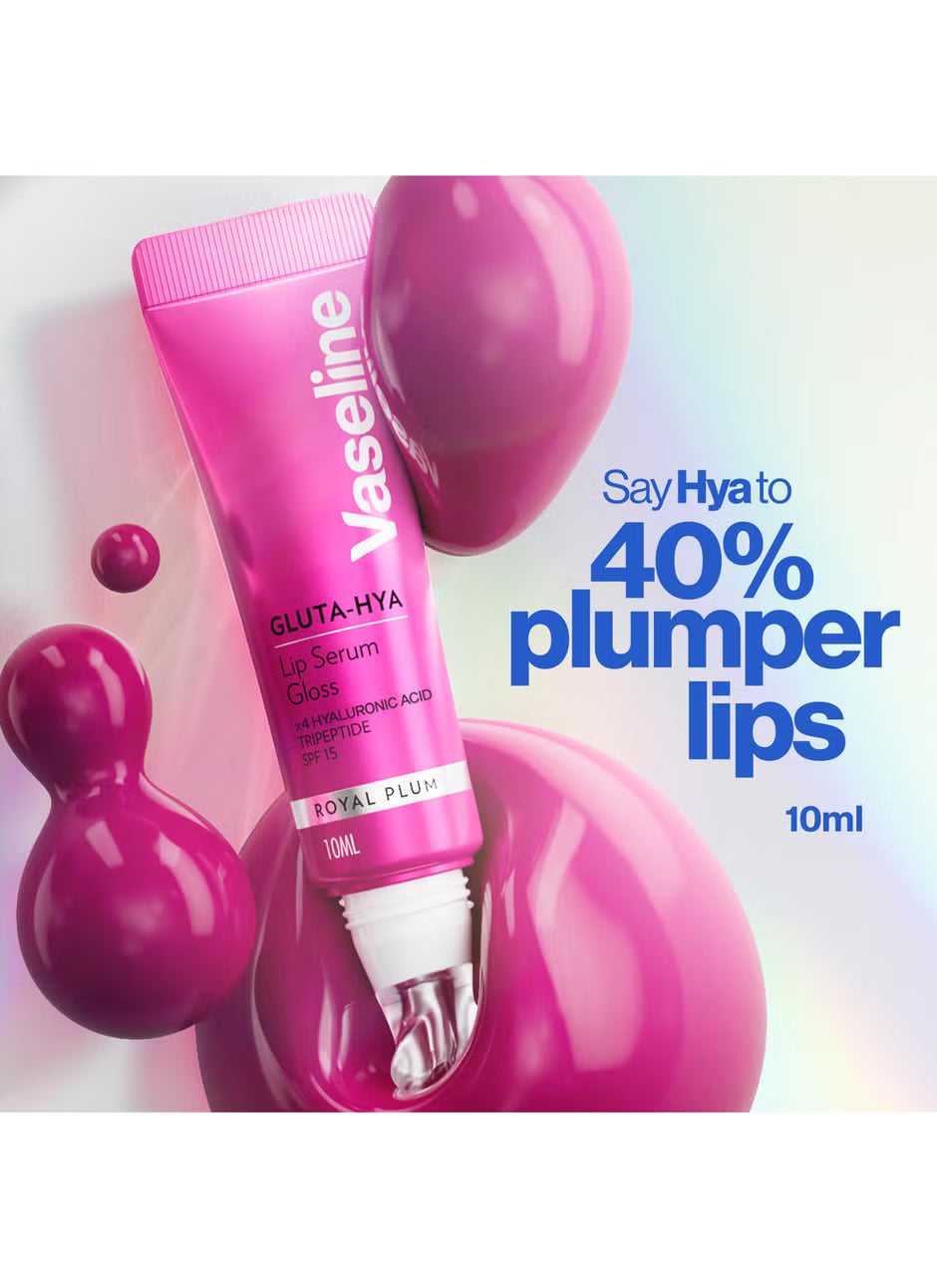 VASELINE GLUTA-HYA LIP SERUM GLOSS TINTED LIP CARE PLUM & DEWY ROYAL PLUM 10ML