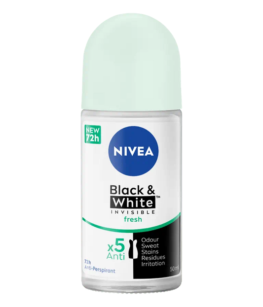 NIVEA ROLL ON BLACK & WHITE INVISIBLE FRESH 50ML