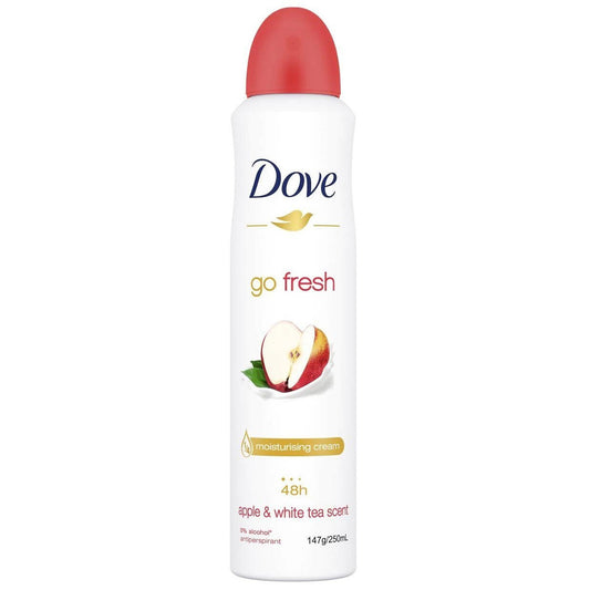 DOVE DEODORANT GO FRESH APPLE & WHITE TEA SCENT 250ML