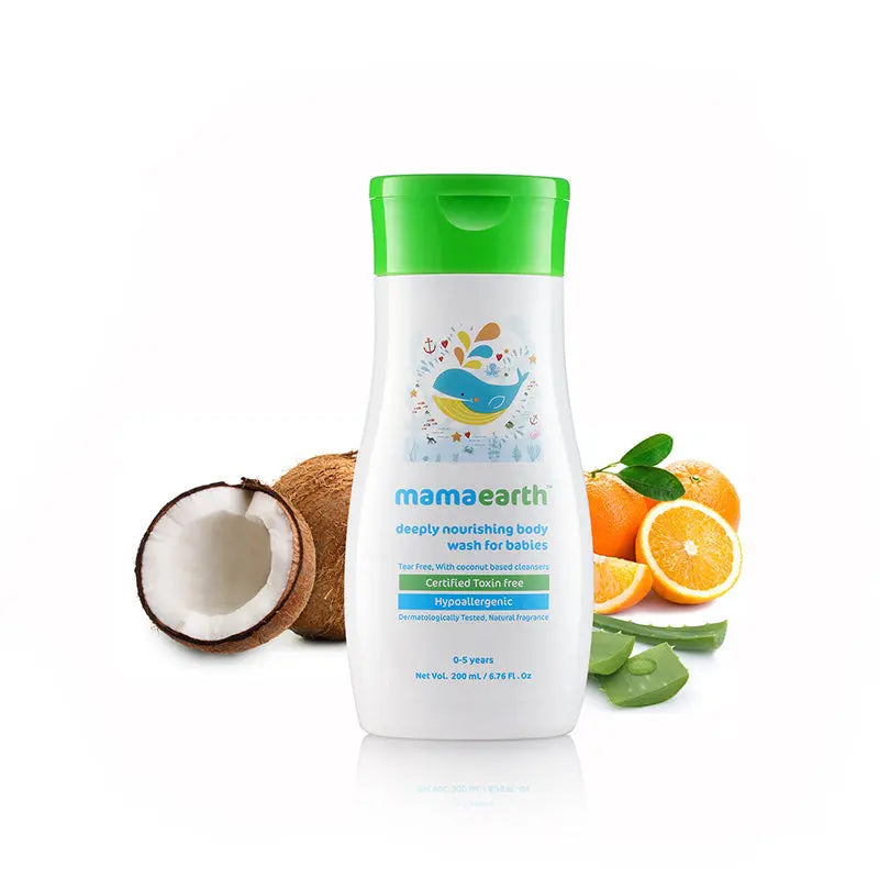 MAMAEARTH BABY DEEPLY NOURISHING BODY WASH 200ML