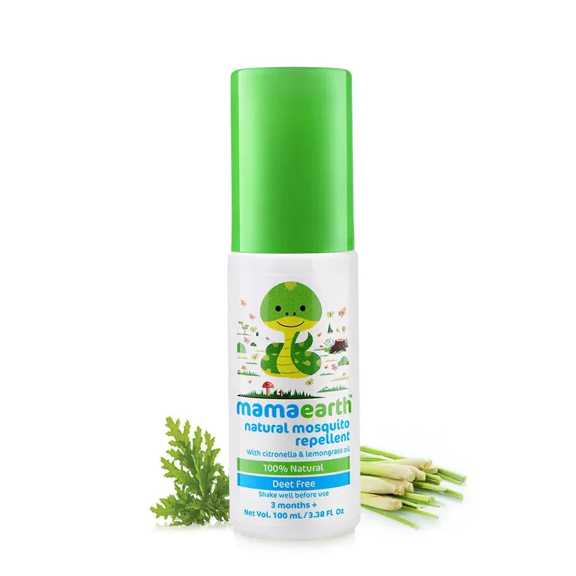 MAMAEARTH BABY NATURAL MOSQUITO REPELLENT SPRAY WITH CITRONELLA & LEMONGRASS OIL 100ML