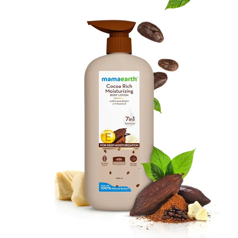 MAMAEARTH COCOA RICH MOISTURIZING BODY LOTION WITH COCOA BUTTER & VITAMIN E 400ML