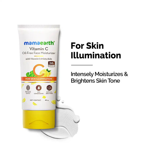 MAMAEARTH VITAMIN C OIL-FREE FACE MOISTURIZER WITH CITAMIN C & GOTU KOLA FOR SKIN ILLUMINATION 80G