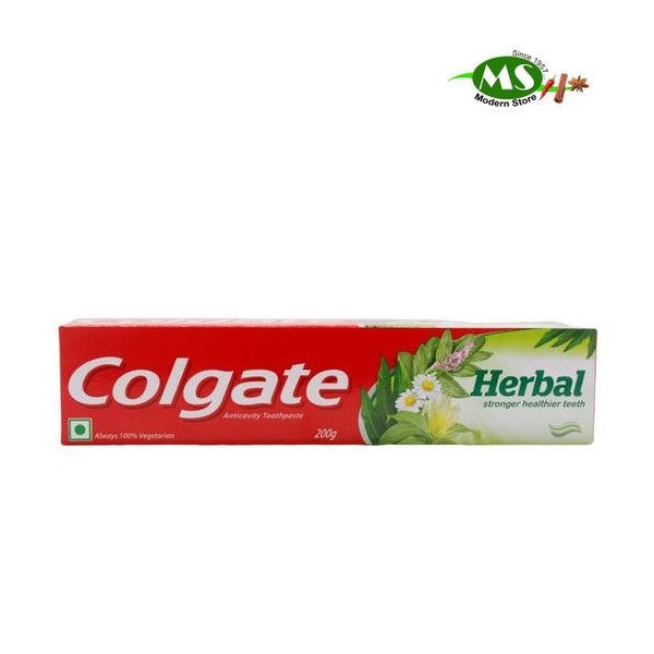 COLGATE ANTICAVITY TOOTHPASTE HERBAL STRONGER HEALTHIER TEETH 200G