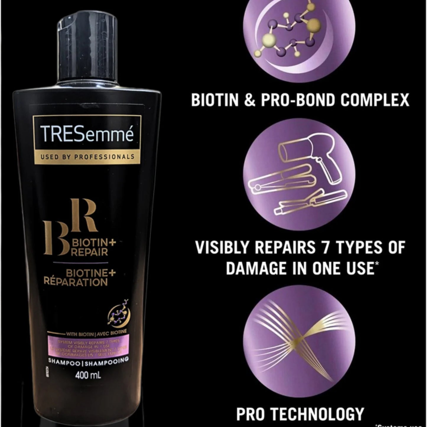 TRESEMME BIOTIN + REPAIR 7 TYPES DAMAGE SHAMPOO 400ML